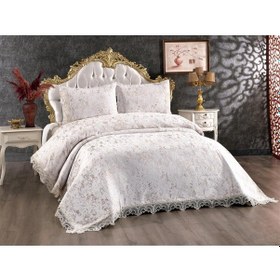 Resim Çeyiz Diyarı Perry Yatak Örtüsü Krem Cappucino 