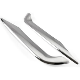 Resim Nissan Qashqai Uyumlu 2017-2021 Krom Sis Far Çıtası 2 Parça Paslanmaz Çelik 