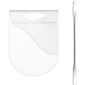 Resim Sones Akrilik Makyaj Manikür Şeffaf Palet Renkli Çubukla, Özellikler: Yarım Halka Plaka + Çubuk 