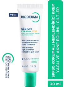 Resim Bioderma Sebium Kerato+ Sivilce Akne Karşıtı Spf30 Korumalı Nemlendirici Krem 30 Ml. 