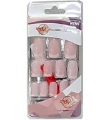 Resim Dvl Takma Tırnak Fd 76 French Pembe Tırnak Beyaz French 