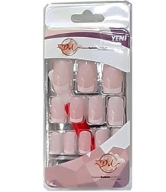Resim Dvl Takma Tırnak Fd 76 French Pembe Tırnak Beyaz French 