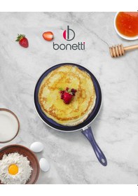 Resim Bonetti Granit 30 Cm Krep Tavası Mor Yanmaz Yapışmaz Gözleme Tavası Mor 
