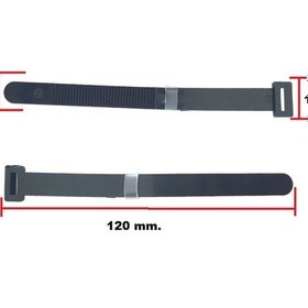 Resim Gt 120x15x10gkpk Cırt Kelepçe 12 Cm X 10 Mm Ekstra Geniş Siyah 120/10 Ağır Hizmet Tipi Kablo Bağı 10 Adet 