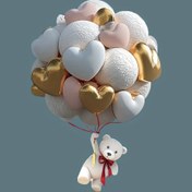 Resim 3D Ayı Balon Fondant Kalıbı, Silikon Reçine DIY El Sanatları Kalıbı, Düzensiz Şekil, Sevgililer Günü, Anneler Günü, Bahar Günü Süslemeleri ve Takı Yapımı için Mükemmel 