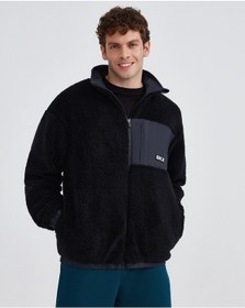 Resim Skechers M Outdoor Fleece Full Zip Sherpa Erkek Siyah Ceket S232294-001 Siyah 