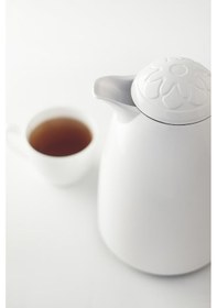 Resim 1 Lt Isı Yalıtımlı Çay Ve Soğuk Su Termosu Soft Beyaz 12 Saat Sıcak Tutar& İçi Camdır Beyaz 