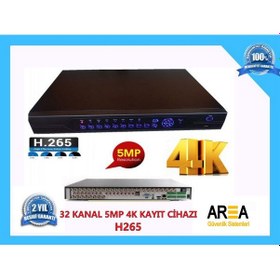 Resim 32 Kanal 5Mp H265 Destekli 4K Ahd Hibrit 1440N 1080P Kayıt Cihazı 