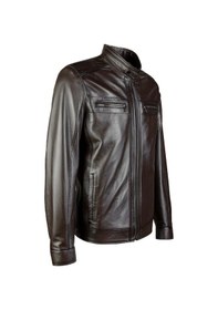 Resim Tamer Tanca Erkek Hakiki Deri Kahverengi Deri Mont 974 Tt-01 Erk Derımont Y23 Fındık Dr Koyu Kahverengi 