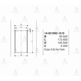 Resim GOETZE 14-21092-10 Piston Gömleği Nissan Pickup Td27 