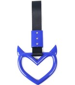 Resim Mavi Otobüs Kolu Askı Charm Ön Arka Tampon Çekme Halatı Oto Aksesuar Kalp Şekli Kayış Araba 