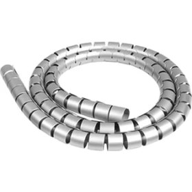 Resim Cekar Store Aksesuarcı 22 mm Gri 1 Metre Spiral Kablo Kanalı, Boru Tipi Kablo Düzenleyici, Kablo Toplayıcı Gizleyici, Kablo Kelepçesi, Kablo Tutturma Bağları (1 Adet) 