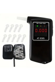 Resim FOUR SEASON 10 Ad Yedek Ağızlıklı At-858S Alkolmetre Promil Ölçer Ölçüm Aleti 