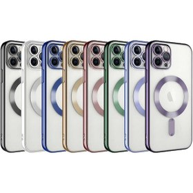 Resim İphone Uyumlu 11 Pro Uyumlu Kamera Korumalı Magsafe Wireless Şarj Özellikli Zore Demre Uyumlu Kılıf-rose Go Rose Gold 