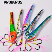 Resim PROBEROS 1 Adet Jigging Balık Yemi, Tuzlu Su Avı için Assist Slow Pitch Kanca Düz Fall Jimi Olta 100G/160G/200G, Çipura ve Morina Avi İçin jimler, Oltalar, Hassas Balyk Cazibesi, Kaliteli Jimmy, Profesyonel balıkçılar için tuzlu su av ekipmanları 