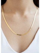 Resim Uşaklıhafız 14 Ayar Altın Italyan Ezme Zincir Kolye 45 Cm 