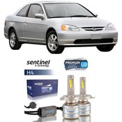 Resim Honda Civic İes 2001-2004 Araca Özel H4 Led Xenon Sentinel Premiu 