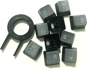 Resim LZYDD Corsair K70 K95 K65 K70 MK.2 K90 / Corsair K100 RGB Mekanik Oyun Klavyesi ve MX anahtarlı Diğer Mekanik Klavye için 10 Tuşlu Tuş Kapağı (Gri) 