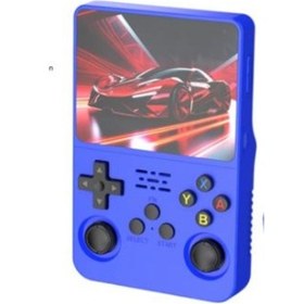 Resim Konsol Plus R36s Retro 3.5" 64 GB El Oyun Konsolu Mavi 