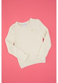 Resim U.S. Polo Assn. Kız Çocuk Bisiklet Yaka Krem Kazak 50316269-VR256 