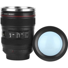 Resim Geeksen Fotoğrafçılar İçin Özel Kamera Lensli Termos - 400ml Sızdırmaz Çelik Kahve Termosu Beyaz 