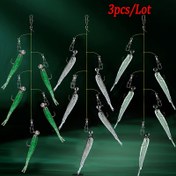 Resim 3 adet/lot Balıkçılık Yemi Yumuşak Yem Pesca Jig Başlı Wobbler Metal Balık Deniz Levreği Leurre Takımı Yüzme Dökme Yem 