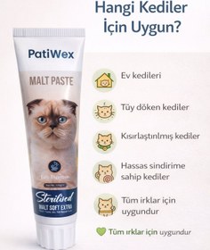 Resim PATİWEX Kedi Malt Macunu - Tüy Yumağı Önleyici & Sindirim Destekleyici | 100 g 