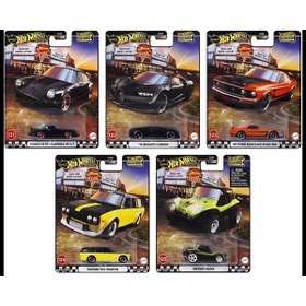 Resim HOT WHEELS boulevard premium set bugatti porshe mustang datsun model araba diecast araba 