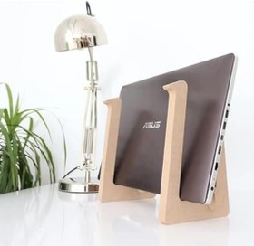 Resim Ahşap Laptop Standı - 13" - 14" Boyutlarındaki Laptoplar Ile Uyumlu - Laptop Yükseltici 