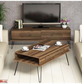 Resim Variant Ekol Tv Ünitesi Ve Orta Sehpa Takımı - Ceviz 