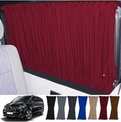 Resim Oto Pandami Mercedes Vito W447 5 Cam 2014+ Uyumlu Bordo Raylı Oto Perde Takımı 