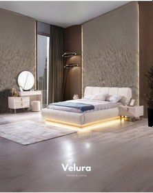 Resim Tress Yatak Odası Takımı 4 Kapaklı Dolap + Şifonyer + Komodin + Karyola 