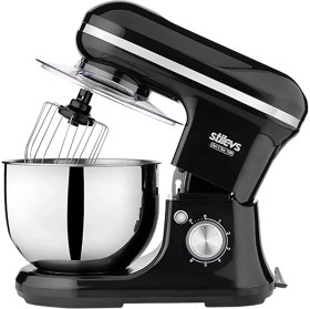 Resim Stilevs Chef x Star 1500 Siyah Stand Mikser 5 Litre Paslanmaz Çelik Kap ile Güçlü Performans 