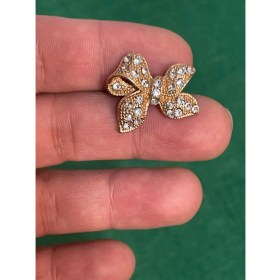 Resim Gönülden Tasarım 2x2 cm Mini Fiyonk Zirkon Cam Taşlı Broş Iğnelik Yaka Iğnesi Türban Iğnesi 