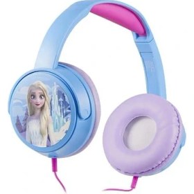 Resim Volkano Kablolu Kulaklık Disney Frozen Karlar Ülkesi Anna Elsa Çocuk Kulaklığı Lisanslı DY-6513-FR2 11 Adet Sticker Ile Birlikte 