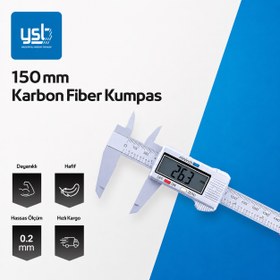 Resim YSB 150 mm Karbon Fiber Kompozit Dijital Kumpas 
