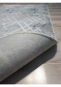 Resim Armis Halı Kolaj A311A Gri Mavi Halı Yolluk 100X200 Cm 