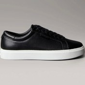Resim Calvin Klein Erkek Rahat Düz Taban Düşük Bilekli Nefes Alabilir Dış Yüzey Tasarımlı Siyah Sneaker HM0HM01870-0GM 