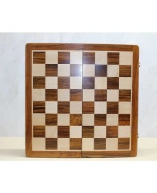 Resim Die Grup Özel Vernikli Mıknatıs Taşlı Ahşap Katlanabilir Kutulu Satranç Oyunu 30 cm G223 