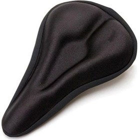 Resim Bisiklet Jel Sele Kılıfı Kalın Malzemeli Siyah 