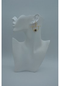 Resim Stoneage Jewellery Kuvars Taşlı Taşarım Küpe Altın Rengi Altın 