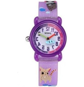 Resim Flybuy Çocuklar İçin 3d Yavru Kedi Balık Kuvars Saat, Su Geçirmez, Mor Ve Çok Renkli Model A335-86264 Çok Renkli 