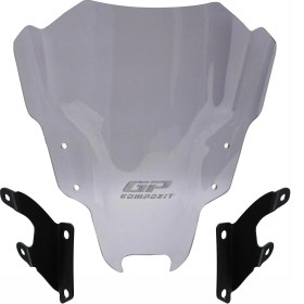 Resim GP Kompozit Yamaha MT-07 2021-2023 Uyumlu Ön Cam Füme 30 cm 