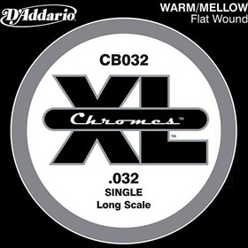Resim D'Addario CB032 Krom Düz Sarım 0.032 Bass Gitar Tek Tel 