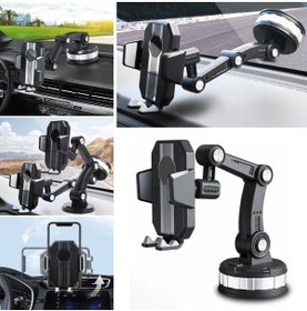 Resim Roichil Jel Vantuzlu Cama Takılabilen Güçlü 360 Derece Dönebilen Ayarlanabilir Araç Içi Vantuzlu 