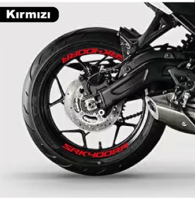 Resim Rks Qj Motor Srk 400rr Motosiklet Jant İçi Sticker Etiket Modeli Kırmızı 