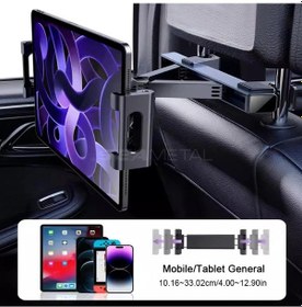 Resim Araç Montaj Tutucu İç Koltuk Arka Ipad Tutucu Telefon Desteği Gri Siyah 