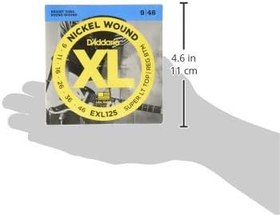 Resim Daddario Exl125 Elektro Gitar Tel Seti, Xl, 9-46, Super Light Top/ 