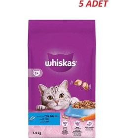 Resim Whiskas Yetişkin Ton Balıklı Kedi Maması 1.4 Kg 5 Adet 