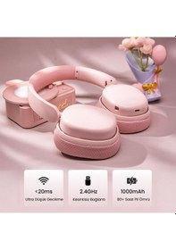 Resim Aula G7 Pro Tri Mode Kablosuz Rgb Gaming Mikrofonlu Oyuncu Kulaklığı 7.1 Surround Ses 40mm Driver Düşük Gecikme E-spor Kulaklık Pembe 